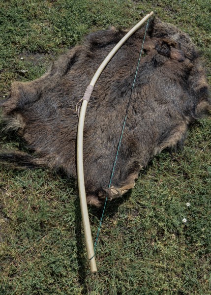 70 inch Viking longbow 25 lbs 70‑inch Viking longbow, 25 lbs draw, traditional wooden bow for reenactment.