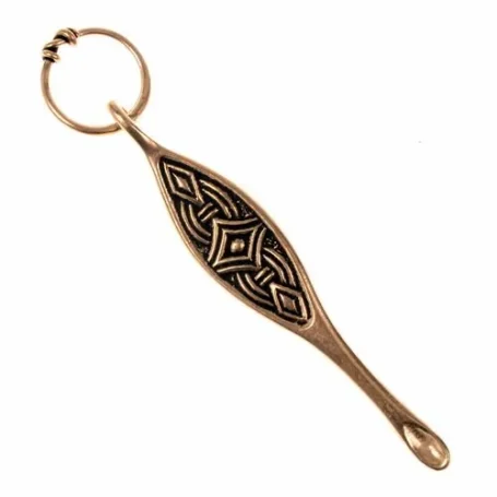 Birka Viking Ear Spoon – PE‑04 Viking ear spoon replica from Birka, early medieval grooming tool.