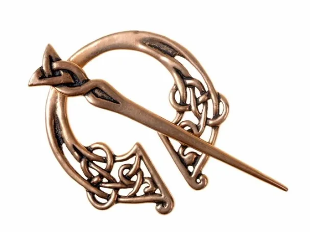 Viking Ring Brooch ‘Ireland’ – PE‑02 Irish‑style Viking ring brooch, early medieval cloak fastener.